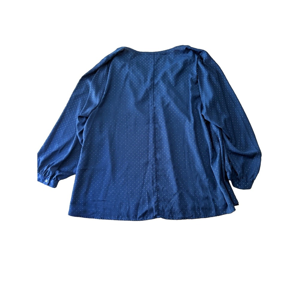 Lane Bryant Blouse Long Sleeve Plus Sz 24 Metallic 3D Dot Career Going Out Top - Picture 2 of 12